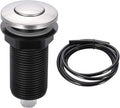 RQYEKDO Garbage Disposal Air Switch Kitchen Sink Top Long Stainless Steel Brushed Nickel Long 2.5" for Food and Waste Disposal On/Off Air Button Parts-Ruum Studio Home