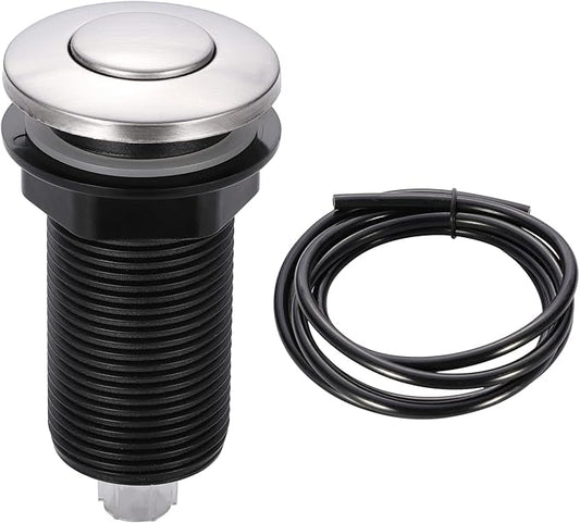 RQYEKDO Garbage Disposal Air Switch Kitchen Sink Top Long Stainless Steel Brushed Nickel Long 2.5" for Food and Waste Disposal On/Off Air Button Parts-Ruum Studio Home