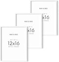 HAUS AND HUES Picture Frame, White 12x16, Metal, Gallery Wall Frame Set, Premium Acrylic, Lightweight, Modern Style, Ideal Gift for Adults, Grandparents Day, Graduation, Birthday-Ruum Studio Home