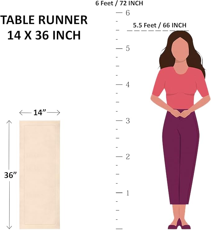 Solino Home Linen Table Runner 36 Inches - 100% Pure Linen Sage Green Hemstitch Table Runner 14 x 36 Inch Ideal for Dresser and Coffee Tables - Fall, Autumn, Thanksgiving - Classic Hemstitch-Ruum Studio Home