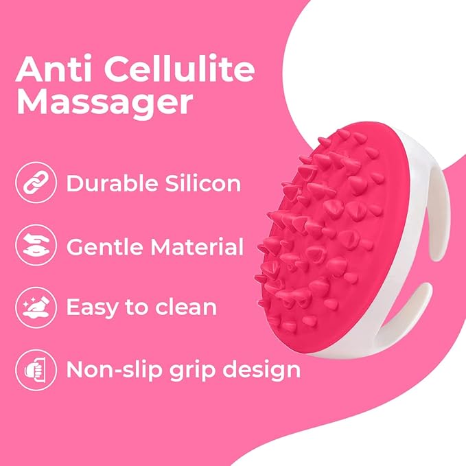 Anti Cellulite Massager Roller - Anticellulite Fascia Blaster for Cellulite Remover - Improves Blood Flow Use Cellulite Brush & Cellulite Roller with Cream or Oil for Cellulite Treatment-Ruum Studio Home