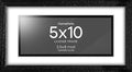 Homeforia 5x10 Business License Frame Black, High End Oak 5 x 10 Black Wood Document Certificate Frame with Mat 4x9, 10x5 Wooden Picture Frames for Wall or Tabletop, Tempered Glass, Wall Kit, Set of 1-Ruum Studio Home
