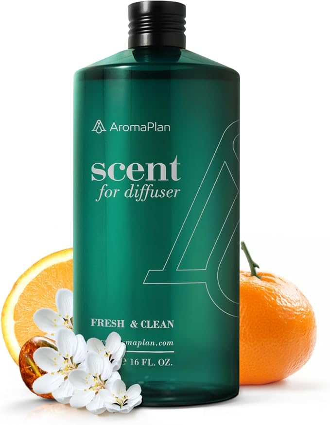 Aromaplan Scents, Clean Smelling Essential Oils, Fresh & Clean 16 Fl Oz (473ml)-Fresh Scent Essential Oil for Diffuser, USA Fragrance, Bigger Bottle, Bolder Aroma & Longer Lasting-Ruum Studio Home
