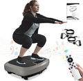 Vibration Plate Exercise Machine - Whole Body Workout Vibration Platform Lymphatic Drainage Machine for Weight Loss Home Fitness with Resistance Bands Remote-Ruum Studio Home