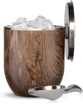SNOWFOX Plus, Premium Vacuum Insulated Stainless Steel Ice Bucket with Lid/Scoop,Home Bar Accessories,Elegant Bartending Ice Buckets for Parties,Beautiful Outdoor Entertaining Supplies,3L,Dark Walnut-Ruum Studio Home