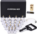 MUCHOO Cupping Set Professional Chinese Acupoint Cupping Therapy Sets Portable, Suction Hijama Cupping Set with Vacuum Magnetic Pump Cellulite Cupping Massage Kit 22-Cup-Ruum Studio Home