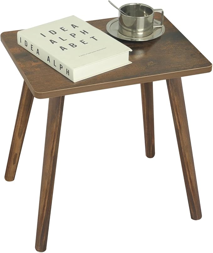 AWASEN Side Table, Small Wood End Table Living Room, Mini Bed Side Table Modern Accent Nightstand with Solid Wood for Bedroom Office Small Spaces, Rustic Brown-Ruum Studio Home