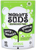 Molly's Suds Dishwasher Pods | Clean Dishwasher Detergent, Cuts Grease & Rinses Clean (Residue-Free) for Sparkling Dishes | 60 Auto-Release Tabs (Citrus)-Ruum Studio Home