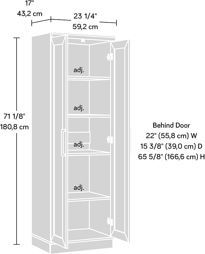 Sauder HomePlus Storage Cabinet/ Pantry cabinets, Soft White finish-Ruum Studio Home