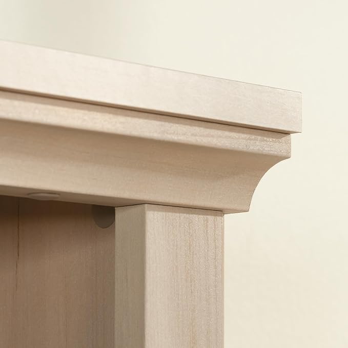 Sauder 5 Tier Book Shelf Wooden Bookcase Multipurpose Bookshelf for Home Office, Living Room, in Pacific Maple-Ruum Studio Home