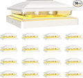 VOLISUN Solar Post Cap Light Outdoor Waterproof 16pack,Solar Fence - Post Lights for 4x4 5x5 6x6 Wooden/Vinyl Post,White Deck Cap Light Solar Powered with Warm White for Garden/Patio/Porch-Ruum Studio Home