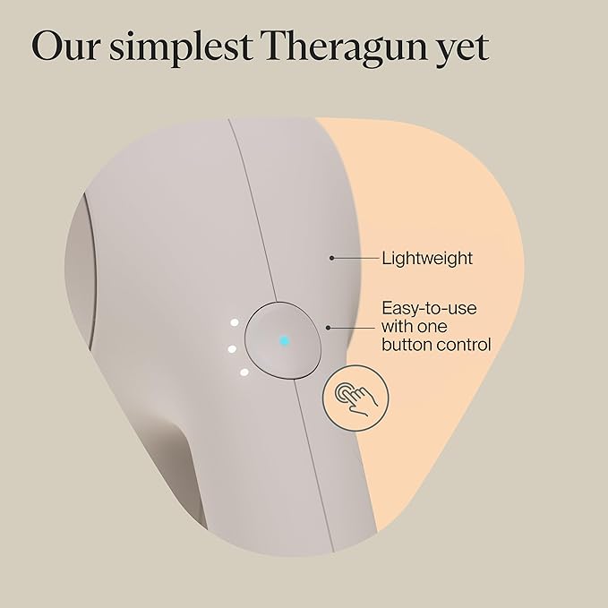 TheraGun Relief by Therabody - Easy-to-Use, Comfortable & Light Handheld Percussion Massage Gun for Everyday Pain Relief Massage Therapy in Neck, Back, Leg, Shoulder and Body (Sand)-Ruum Studio Home
