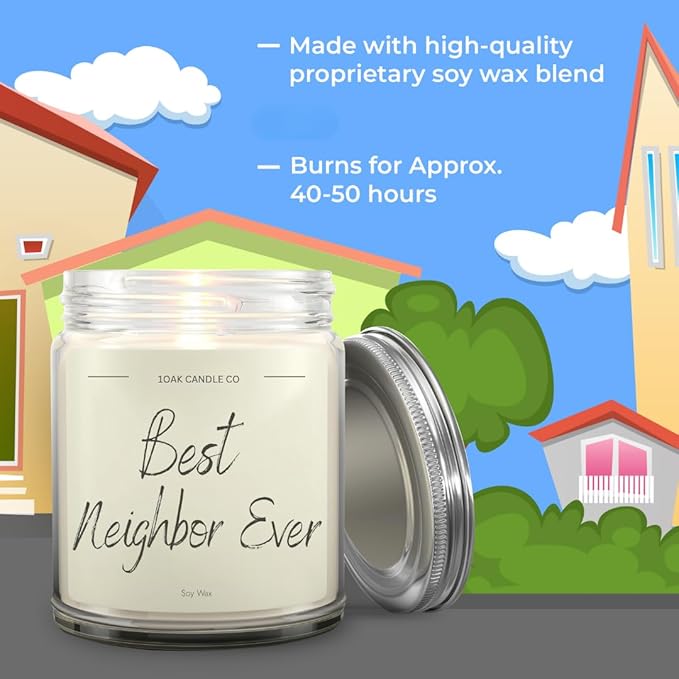 1OAK Vanilla Candle - Best Neighbor Gift for Christmas and Housewarming - Thank You Present for Women and Men-Ruum Studio Home
