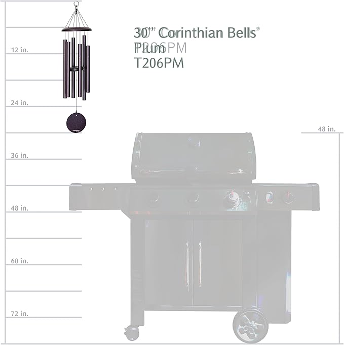 Corinthian Bells by Wind River - 30 inch Plum Wind Chime for Patio, Backyard, Garden, and Outdoor Decor (Aluminum Chime) Made in The USA-Ruum Studio Home
