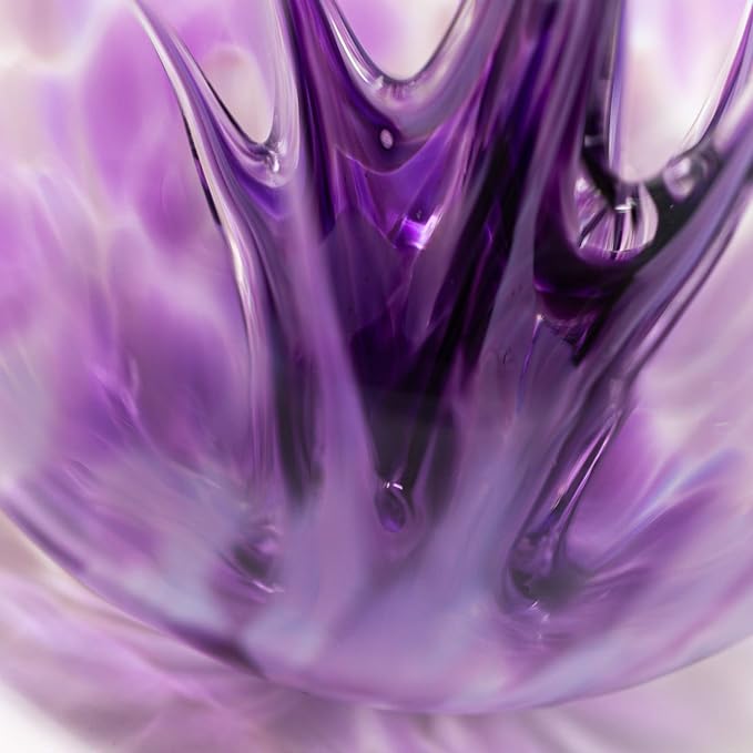 Luke Adams Handmade Glass Gazing Balls for Garden on Clearance – Hand Blown Glass Gazing Ball for Yard Décor – Decorative Garden Globe (Purple Crush/Lavender)-Ruum Studio Home