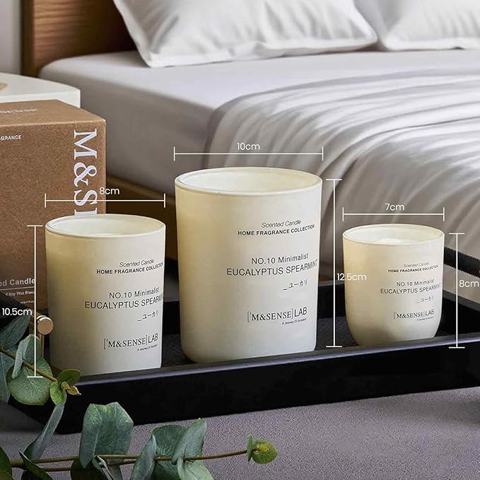 M&SENSE Natural Soy Candle| Pink Jasmine Blossom | 16.6 oz, 95H Burn | Minimalist Scented Candle for Relaxation, Gifting, Home Décor | for Bedroom, Office, Party Large-Ruum Studio Home