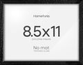 Homeforia 8.5x11 Diploma Frame Black Wood, High End Oak 8.5 x 11 Certificate Frames, 11x8.5 Black Document Frames for Wall or Tabletop, 8.5 by 11 Award Wooden Frame, Tempered Glass, Wall Kit, Set of 1-Ruum Studio Home