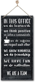 We Are A Team Office Signs Decor, In This Office Sign, Hanging Wood Sign Office Décor, Motivational Quotes Wall Décor, Office Wall Art, Human Resources Office Wall Décor, Team Gift, Gift for Leader A1-Ruum Studio Home