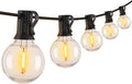 Brightown LED String Lights Outdoor 25Feet G40 Patio Lights with 25 Shatterproof Bulbs, Waterproof Globe Hanging Lights for Backyard Porch Bistro Balcony Decor, E12 Socket-Ruum Studio Home