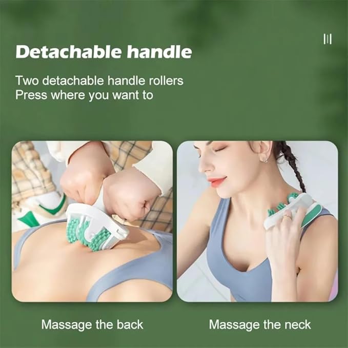Cellulite Roller for Legs and Arms 2025 New, with Two Removable Handle Design, 360° Anti-Celluliteleg Roller Cellulite Fascia Massage Roller, Deep Tissue Massage Tool for Fat Deposits Reduction Green-Ruum Studio Home