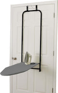 Household Essentials Over-The-Door Ironing Board with Iron Holder | Compact, Self-Closing Design with Cotton Cover and Padding | Space-Saving Ironing Board for Dorms, Apartments, and Small Spaces-Ruum Studio Home