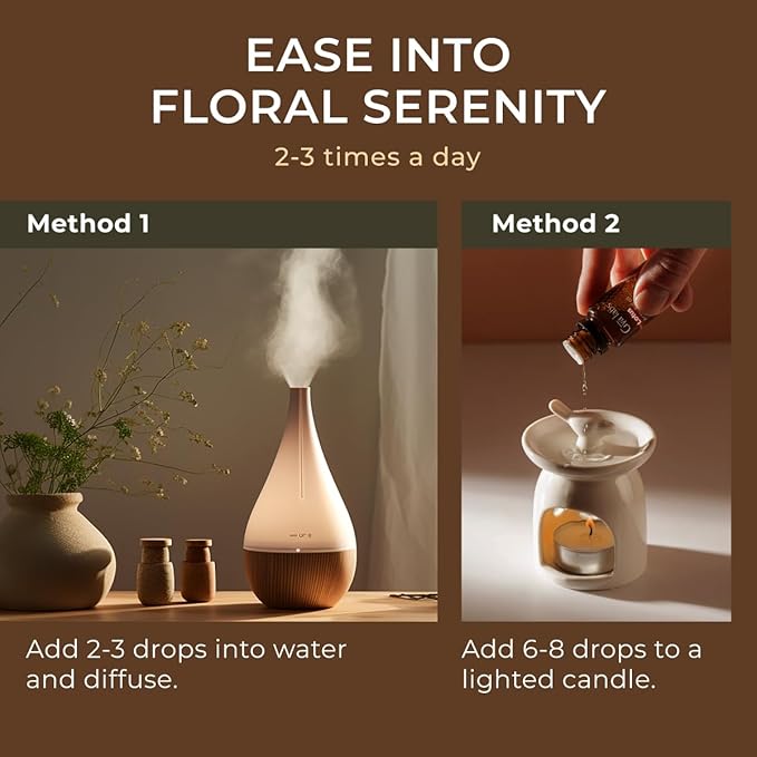 Gya Labs Lotus Essential Oil for Diffuser - 0.34 Fl Oz - 100% Pure Natural Lotus Oil for Skin, Massage, DIY & Candle Making Scent-Ruum Studio Home