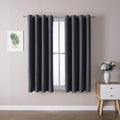 ChrisDowa Grommet Room Darkening Curtains for Bedroom and Living Room - 2 Panels Set Thermal Insulated Blackout Curtains (Dark Grey, 52W x 45L)-Ruum Studio Home