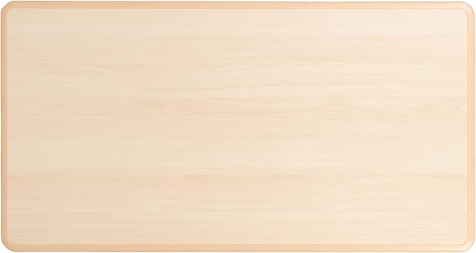 EMMA + OLIVER 23.625" W x 47.25" L Rectangle Natural Plastic Activity Table Set with 6 Chairs-Ruum Studio Home