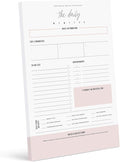 Bliss Collections Daily Planning Pad, To Do List Notebook - Undated Tear-Off Sheets Notepad - Work Calendar, Organizer, Scheduler for Goals, Tasks - Simple (Pink), 6" x 9", 50 Sheets-Ruum Studio Home