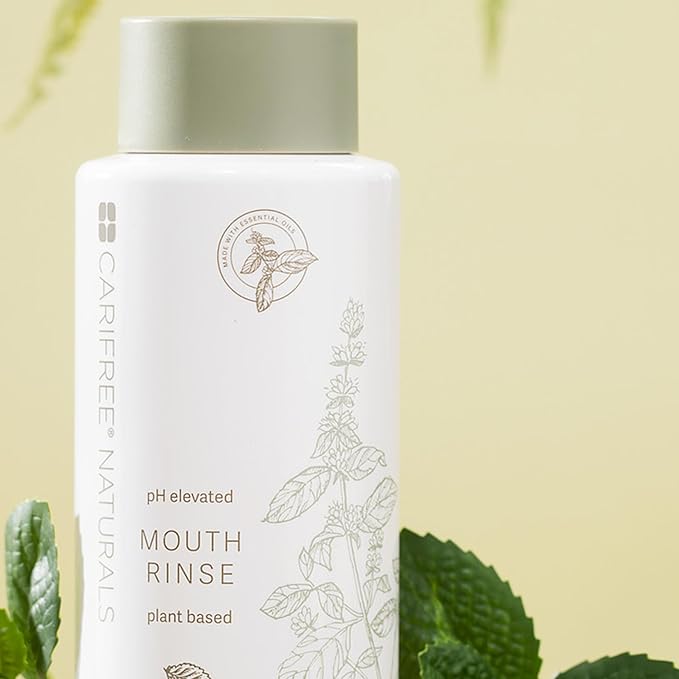 CariFree Naturals Mouth Rinse | pH Elevated, Fluoride-Free, with Magnolia Bark & Essential Oils, Organic Ingredients, Alcohol-Free, Dentist Recommended, Dentist Developed, Wild Mint Flavor, 16 fl oz-Ruum Studio Home