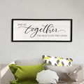 And So Together They Built A Life They Loved Framed Wood Farmhouse Sign - 32'X12' Master Bedroom Above Bed Wall Art for Love Sign Decor (Black)-Ruum Studio Home