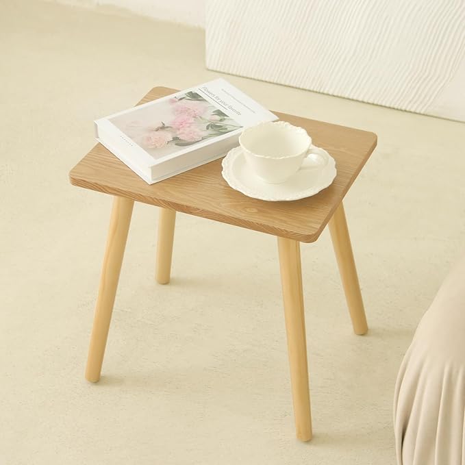 AWASEN Side Table, Small End Accent Table for Living Room Bedroom Office Small Spaces, Modern Wood Side Table Nightstand with Solid Wood, Easy Assembly, (Natural)-Ruum Studio Home