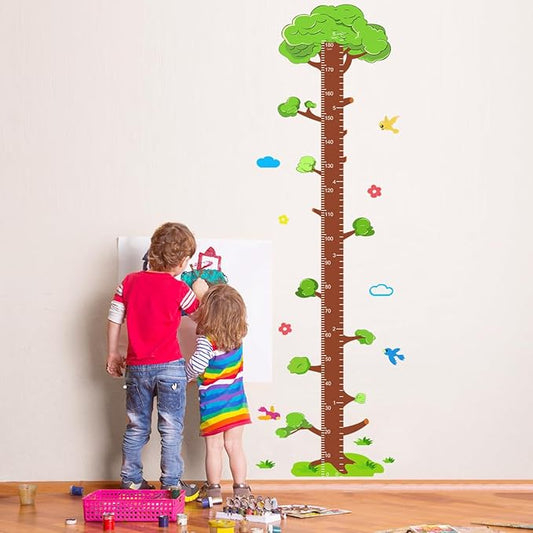 Tree Self-adheve Vinyl Nursery Wall Decal Baby Growth Chart Sticker for Bedroom Play Room-Ruum Studio Home