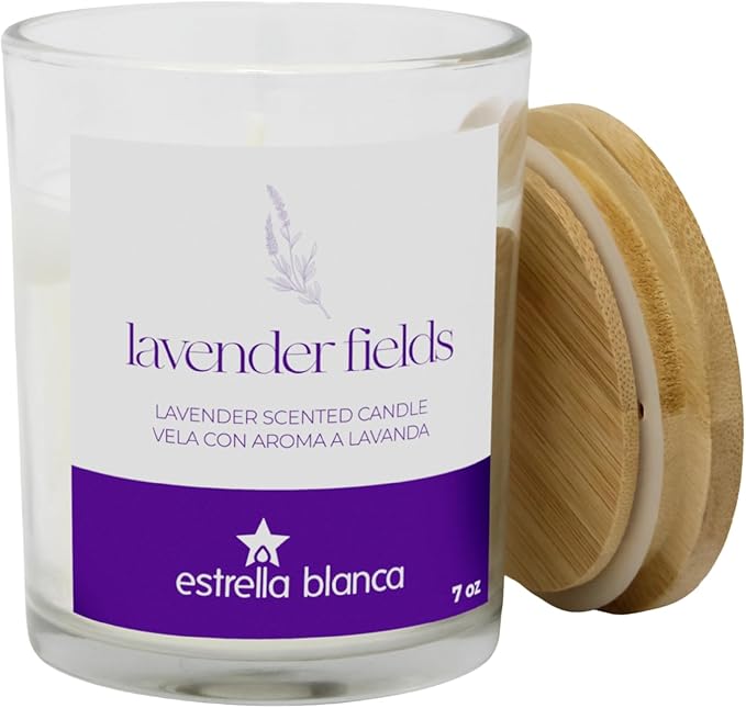 Lavender Fields Candle 7 oz – Best Smelling Soy Candle, Non Toxic, Long Lasting, Gift for Women, Natural Soy Wax, Home Decor & Spa Ambience, Aromatherapy, Relaxing Home Scent-Ruum Studio Home