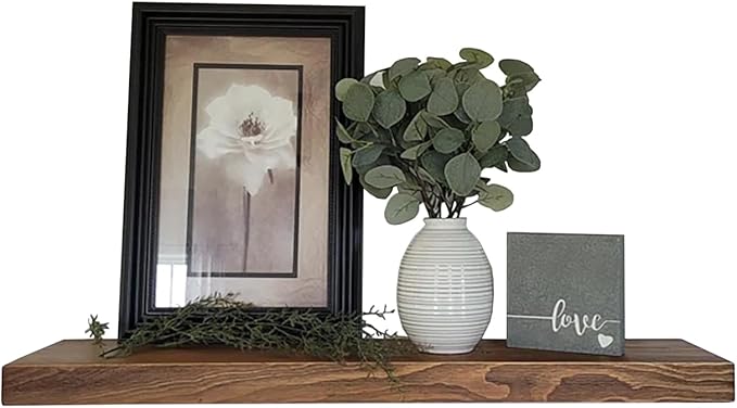 joelsantiques 30 Inch Floating Shelves - 30x8x2 in - Bathroom Shelves Over Toilet - Wall Mounted Floating Shelves Toilet Paper Storage Small Farmhouse Decor Shelf, Rustic Brown-Ruum Studio Home