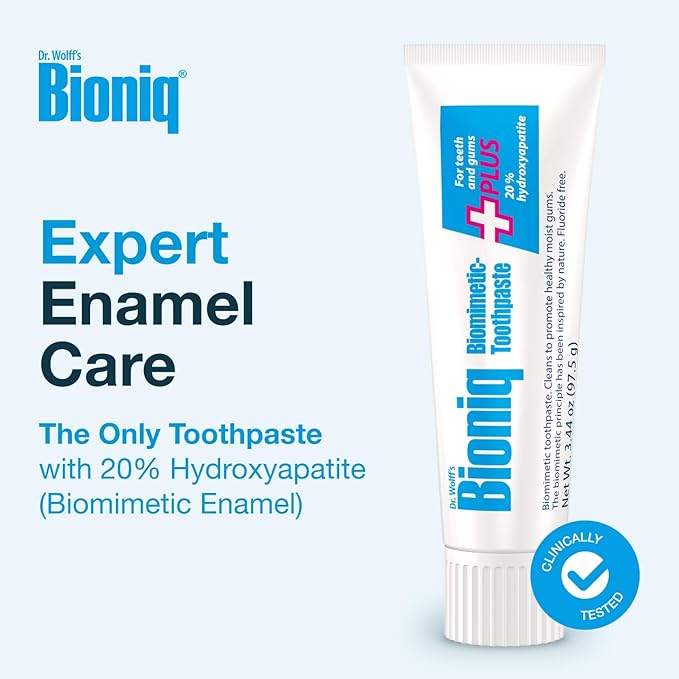 Bioniq Plus Biomimetic Toothpaste with 20 Percent Hydroxyapatite for Teeth and Gums I Clinically Tested I 3.44 oz (Pack of 3)-Ruum Studio Home