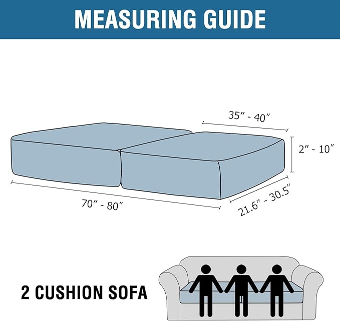 H.VERSAILTEX Velvet Stretch Couch Cushion Cover Plush Cushion Slipcover for Chair Loveseat Sofa Cushion Furniture Protector Seat Cushion Sofa Cover (2 Piece Large Sofa Cushion Covers, Burnt Brick)-Ruum Studio Home