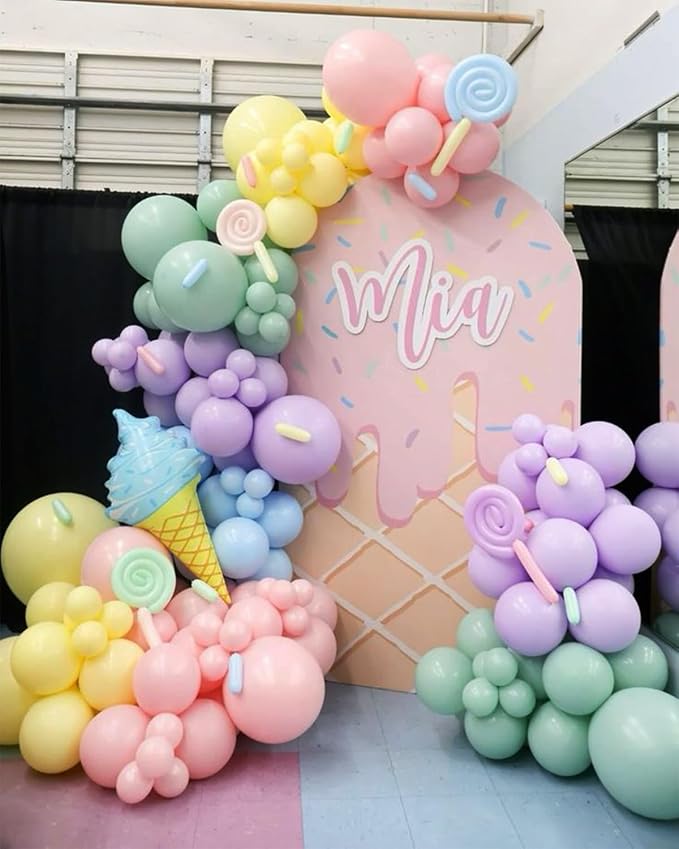 Pastel Balloons Arch Garland Kit, 146PCS Pastel Balloons 4 Sizes 18/12/10/5 Inch, Macaron Rainbow Balloon Arch Kit for Unicorn Birthday Baby Shower Wedding Easter Party Decorations-Ruum Studio Home