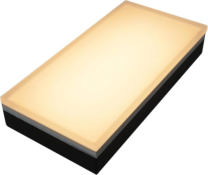 LUMENGY Paver Light 6X12 Inch (5.9 X 11.81 inch), Warm White 2700K Glare-Free Illumination for Driveways, Pathways, Pool Deck & Patios,12V AC/DC, Waterproof & Drive-Over Rated-Ruum Studio Home