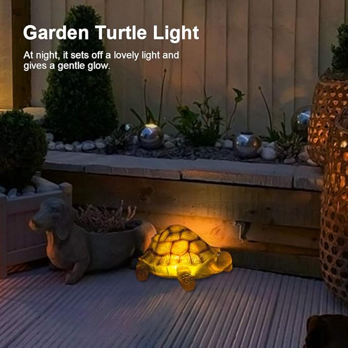 Solar Turtle Lights Deck Decorative Lighting Statue Lawn Patio Backyard Outdoor Garden Decoration Housewarming Gift-Ruum Studio Home