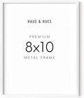 HAUS AND HUES White 8x10 Picture Frame - Modern Aluminum Wall Art Display - Minimalist, Lightweight 8x10 White Frame for Art Prints, Photos, Posters - Ready-to-Hang Vertically & Horizontally-Ruum Studio Home