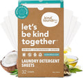 Kind Laundry Detergent Sheets with Stain-Fighting Enzymes - Plant Powered Eco-Friendly Laundry Soap Sheets - Home or Travel Laundry Detergent - Ocean Breeze, 32 Loads (Mom's Choice Award Winner)-Ruum Studio Home