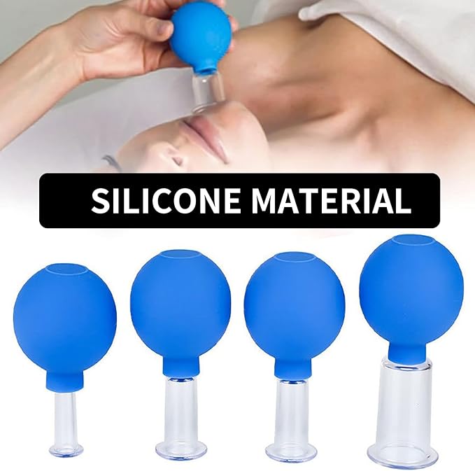 Facial Cupping Therapy Set Plastics, Eye Face Vacuum Massage Anti Cellulite Cup - Silicone, for Beauty Body Cup Lymphatic Fascia Massager-Ruum Studio Home