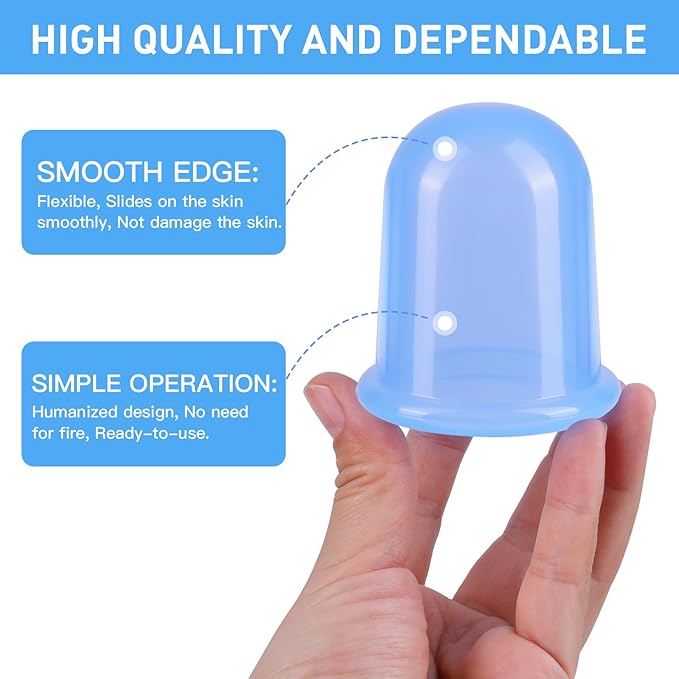 Silicone Cupping Therapy Set - Cupping Kit for Massage Therapy - Cellulite Remover Cupping Set - Anti Cellulite Cup Massager, Vacuum Suction Massage Cups for Cellulite Reduction-Ruum Studio Home