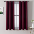 ChrisDowa Grommet Blackout Curtains for Bedroom and Living Room - 2 Panels Set Thermal Insulated Room Darkening Curtains (Burgundy Red, 38W x 54L)-Ruum Studio Home