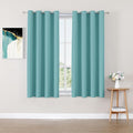 ChrisDowa Blackout Curtains 54 inches Long for Bedroom - 2 Panels Set Grommet Thermal Insulated Room Darkening Curtains for Living Room (Aqua, 52 x 54 Inch)-Ruum Studio Home
