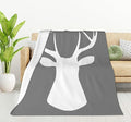 HGOD DESIGNS Deer Flannel Fleece Bed Blanket 40 x 50 inch Woodland Deer Head Throw Blanket Lightweight Cozy Plush Blanket for Bedroom Living Rooms Sofa Couch-Ruum Studio Home
