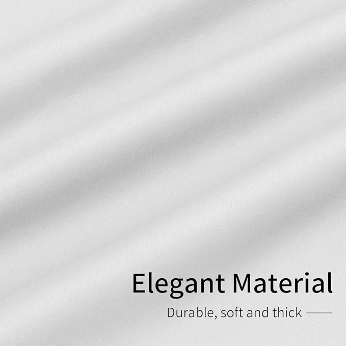 Easy-Going Blackout Curtains for Bedroom, Solid Thermal Insulated Grommet and Noise Reduction Window Drapes, Room Darkening Curtains for Living Room, 2 Panels(42x63 in, White)-Ruum Studio Home