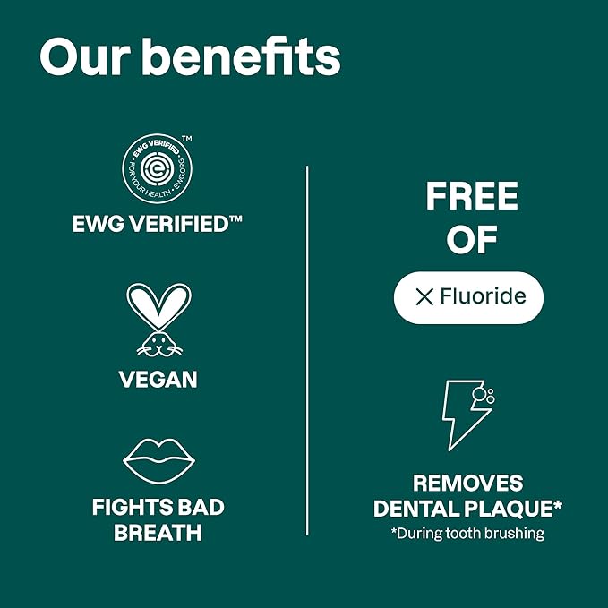 ATTITUDE Fluoride-Free Sensitive Toothpaste, Spearmint Flavor, Vegan & Cruelty-Free, Sugar-Free, Plant & Mineral-Based Ingredients, Clean Oral Care, 4.2 Oz-Ruum Studio Home