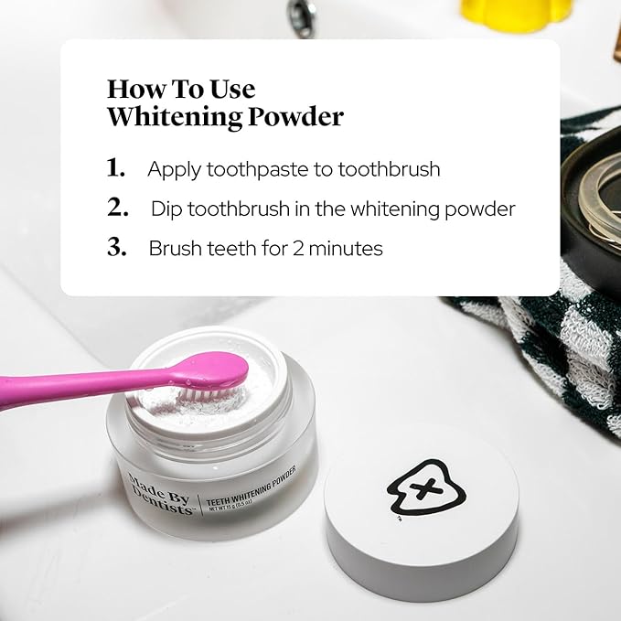 Professional Teeth Whitening Powder - Remineralizing Hydroxyapatite Tooth Powder Formula with Pap, and Diamond Pwdr - Non-Abrasive Stain Remover for Instant Results-Ruum Studio Home